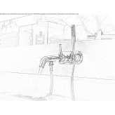 Single-lever bathtub faucet with a hand shower Smolensk