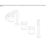 Stainless steel bathtub set with hand shower Etucuaro