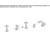 4-hole bathtub set with diverter and hand shower Urziceni