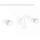 3-hole wall-mounted bathtub faucet Tyczyn