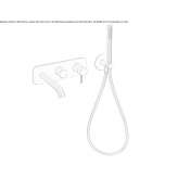 Single-lever wall-mounted bathtub faucet with a shower hand Ksiazki