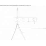 Stainless steel wall-mounted bathtub set with plate Galegos