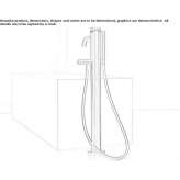 Free-standing bathtub faucet with high water flow Anaya