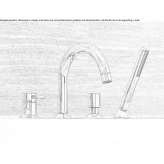 4-hole bathtub set with a hand shower Wiltz