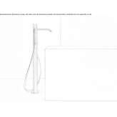 Stainless steel bathtub faucet in a modern style Prees