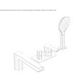 4-hole bathtub set with a hand shower Ardud