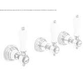 3-hole wall-mounted bathtub faucet with diverter Marmion