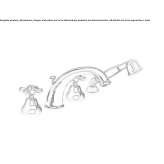 4-hole bathtub faucet for countertop installation with a shower hand Sebnitz