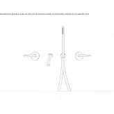 Wall-mounted bathtub faucet with a shower hand Golubac