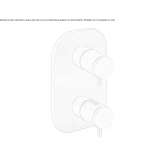 Thermostatic shower tap with plate Ortelle