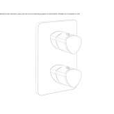 Thermostatic shower tap with plate Lodrino