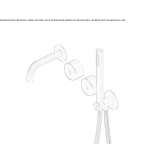 Stainless steel wall-mounted bathtub set with hand shower Etucuaro