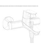 External single-lever bathtub faucet Rice