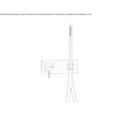Set of wall-mounted faucets for bathtub/shower with hand shower Anaya