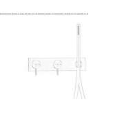 Set of 2 bathtub/shower taps with hand shower Anaya
