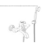 Wall-mounted bathtub faucet with a shower hand Wootton