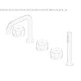 Stainless steel hydroprogressive bathtub set with a shower head Mislata