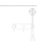 Contemporary Style 3 Hole Stainless Steel Wall Mounted Shower Faucet Hoshcha