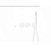 Wall-mounted hydrogressive stainless steel bathtub faucet with a hand shower Mondejar