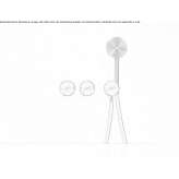 Contemporary Style 3 Hole Stainless Steel Wall Mounted Shower Faucet Mondejar