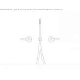 Set of 2 progressive wall-mounted faucets for bathtub/shower Golubac