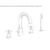 Bathtub set with hand shower with individual rosettes Narvik