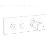 Thermostatic shower tap with plate Lodrino