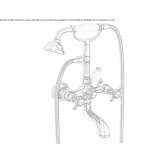 Two-hole wall-mounted bathtub faucet with a hand shower Teresin