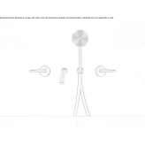Stainless steel wall-mounted bathtub faucet with a hand shower Golubac