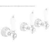 3-hole wall-mounted bathtub faucet with diverter Marmion