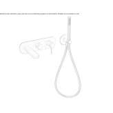 Single-lever wall-mounted bathtub faucet with a hand shower Tuili
