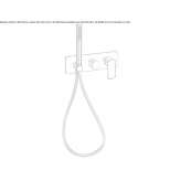 Single-lever bathtub faucet with a hand shower Ilford