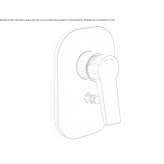 Single-lever shower faucet with diverter and plate Elmas