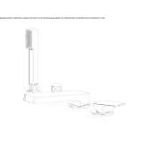 4-hole bathtub faucet for countertop installation with a shower hand Loiching