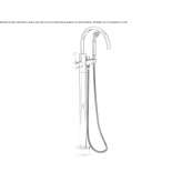 Free-standing bathtub and shower faucet Uthleben