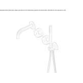 A set of wall-mounted hydroprogressive stainless steel bathtub with a shower head Mislata
