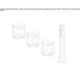 Stainless steel hydroprogressive bathtub set with a shower head Mislata