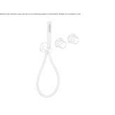 Stainless steel shower faucet with single handle and hand shower Pliska