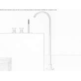 Stainless steel bathtub set with hand shower Usicayos