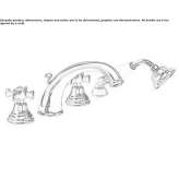 4-hole bathtub set with a hand shower Bear