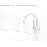 Free-standing bathtub and shower faucet Bicske