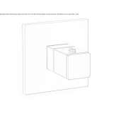 Thermostatic shower tap with plate Lodrino