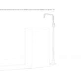 Free-standing bathtub faucet made of stainless steel Lipova