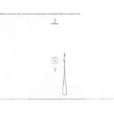 Set of a 5-hole wall-mounted bathtub with a shower head Channing