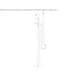Bathtub faucet standing on the floor with a shower hand Kandira