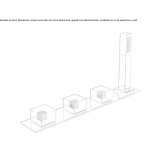 4-hole bathtub faucet for countertop installation with a shower hand Kandira