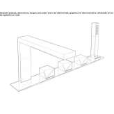 5-hole bathtub faucet for countertop installation with a switch Ormeau