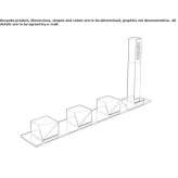 4-hole bathtub faucet for countertop installation with a shower hand Ormeau