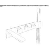 Concealed bathtub faucet with a shower hand Ormeau