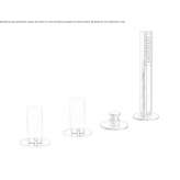 Deck mounted bathtub faucet with hand shower Amposta